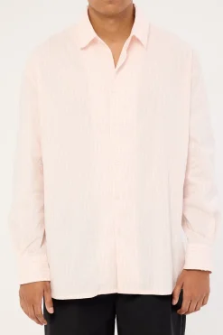 Initial Long Sleeve Shirt Pink Stripe