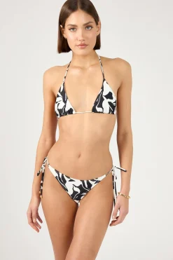 Ink Slice Bikini Bottom Black Print