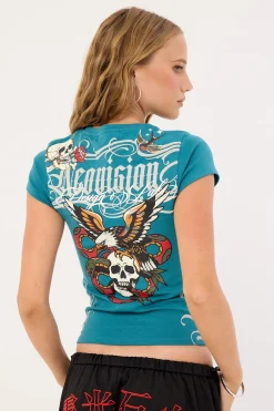 Inked Baby Tee Proxy Teal