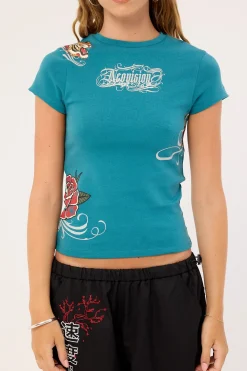 Inked Baby Tee Proxy Teal
