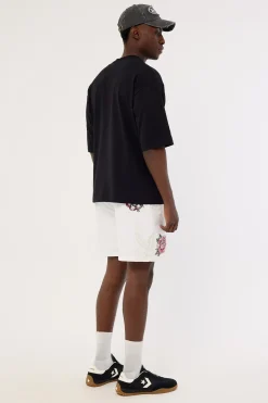 Inked Elastic Waist Short White