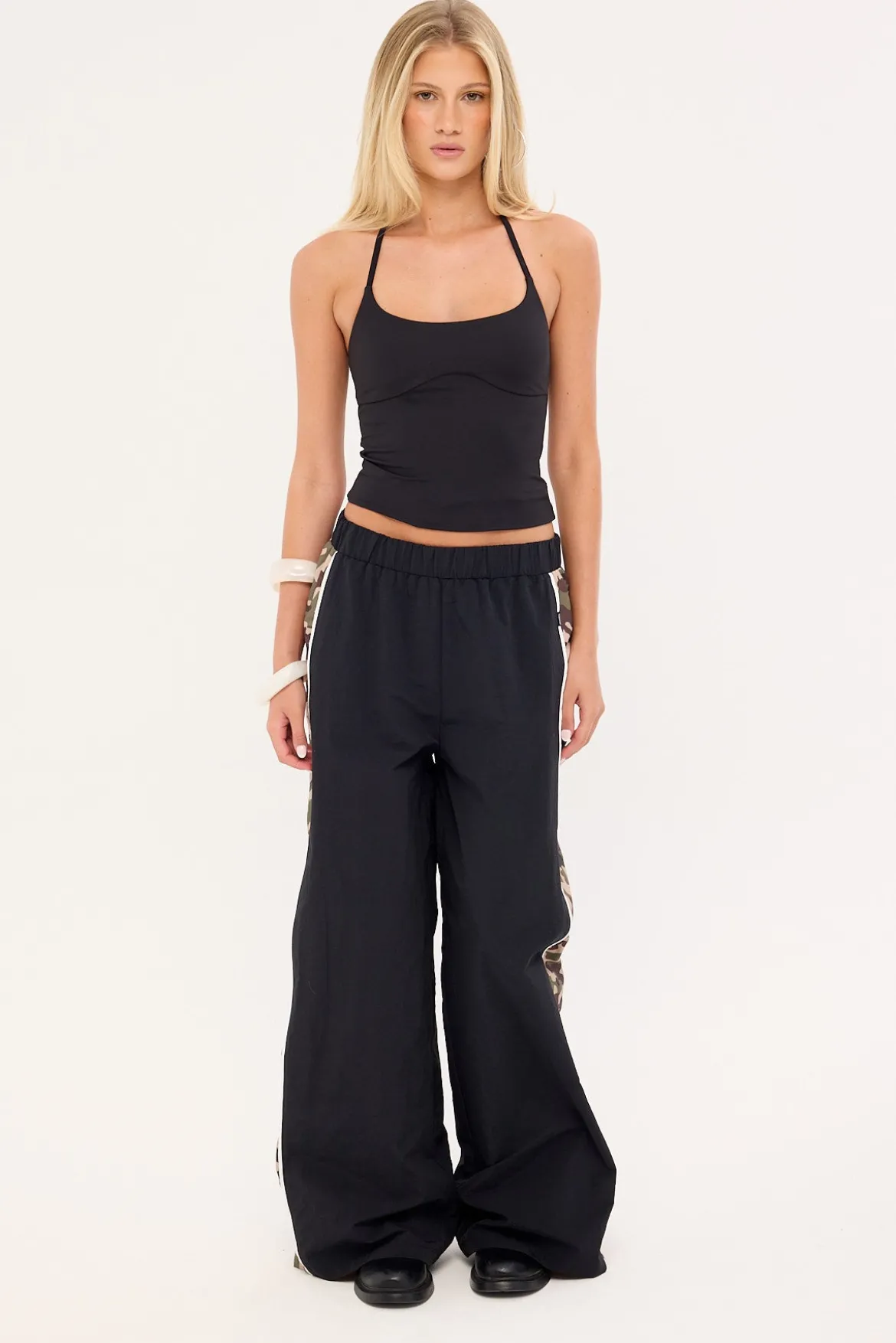 Inlay Panel Utility Pant Black