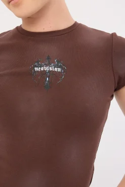 Insignia Baby Tee Washed Brown