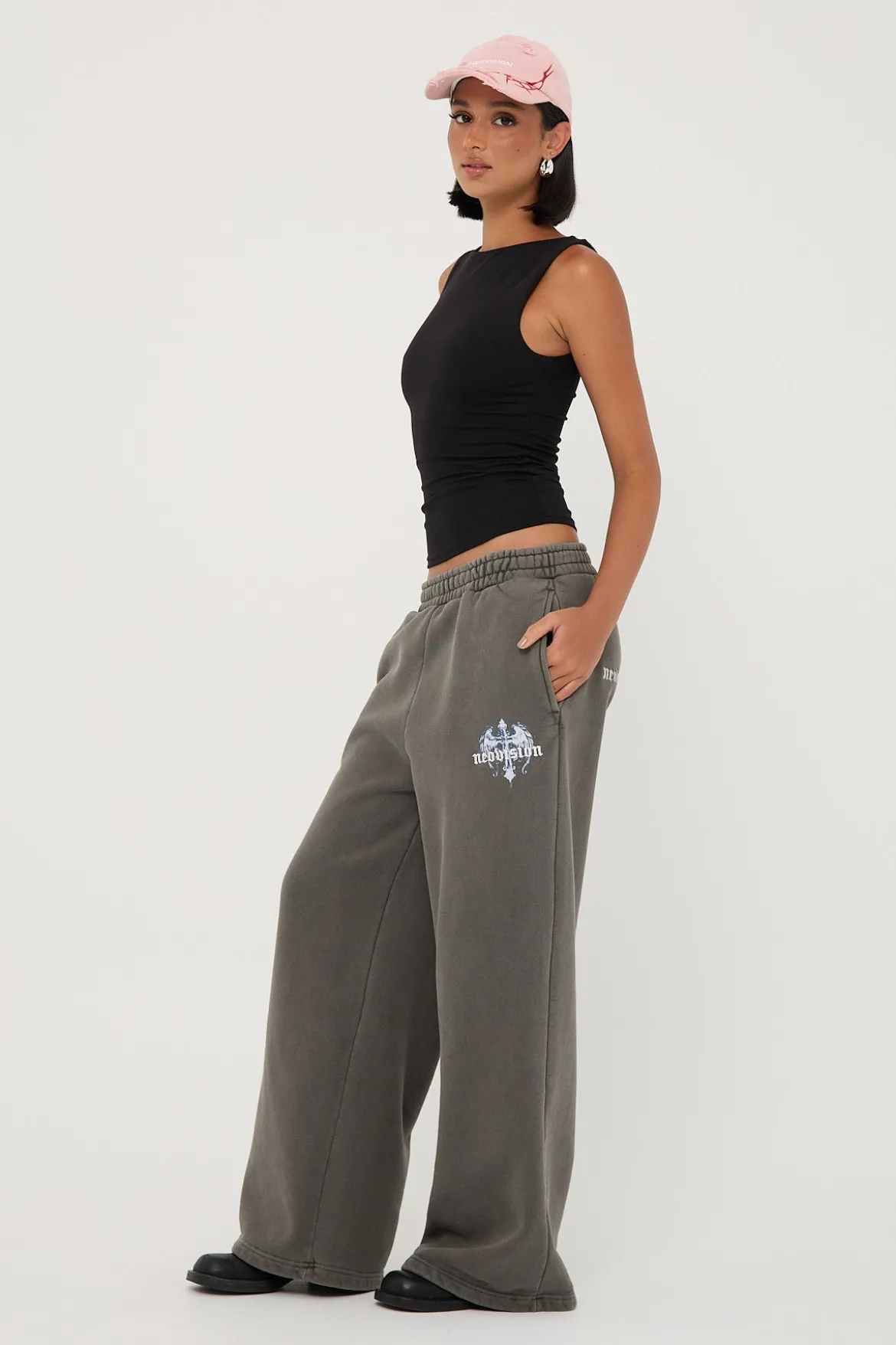 Insignia Cross Straight Leg Sweatpant Washed Grey