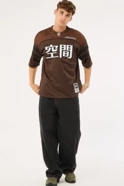 Interval V Neck Jersey Brown