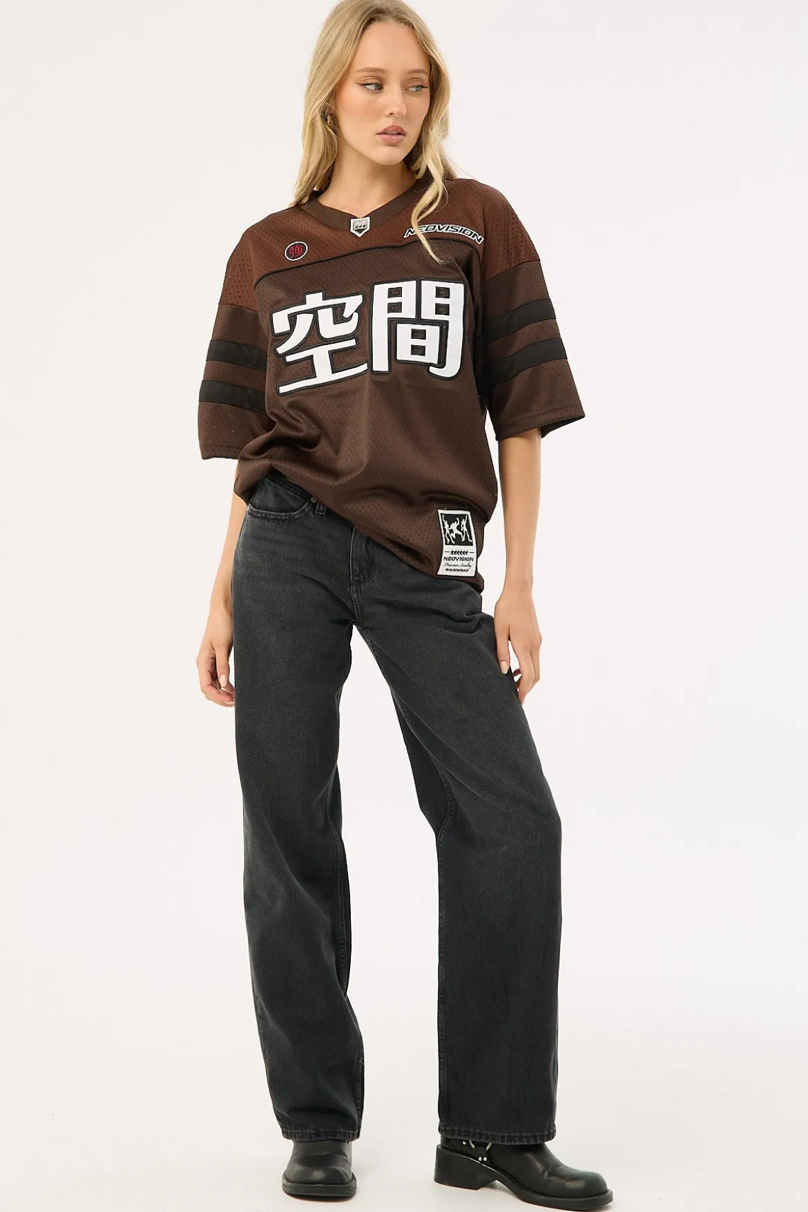 Interval V Neck Jersey Brown