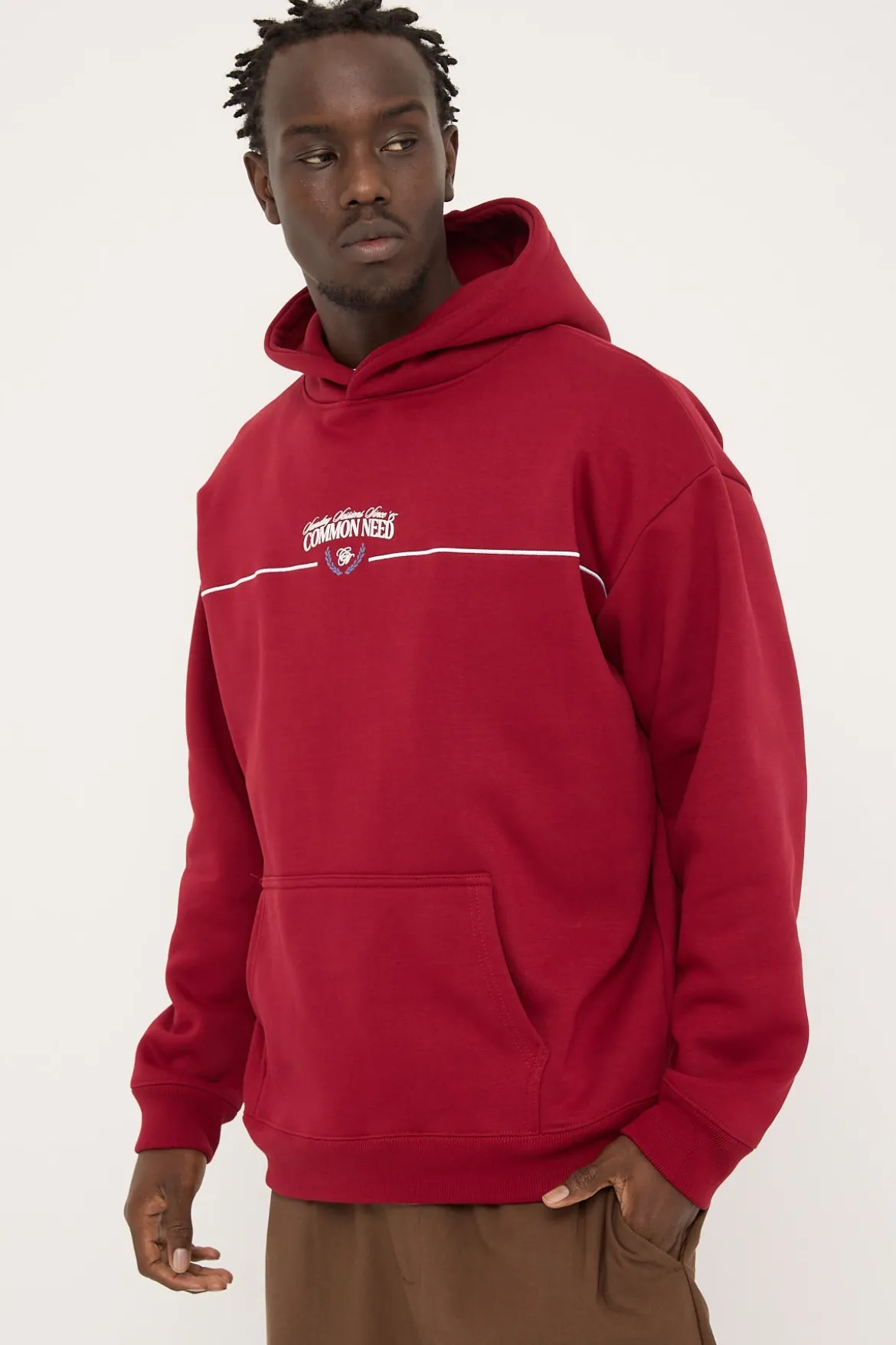 Invincible Boxy Hoodie Bordeaux