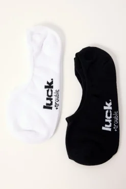 Invisible Sock 2 Pack White and Black