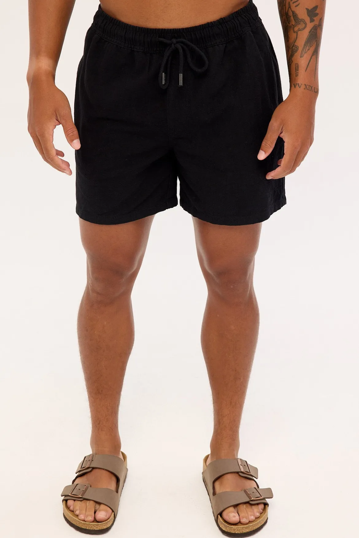 Island Linen Short Black