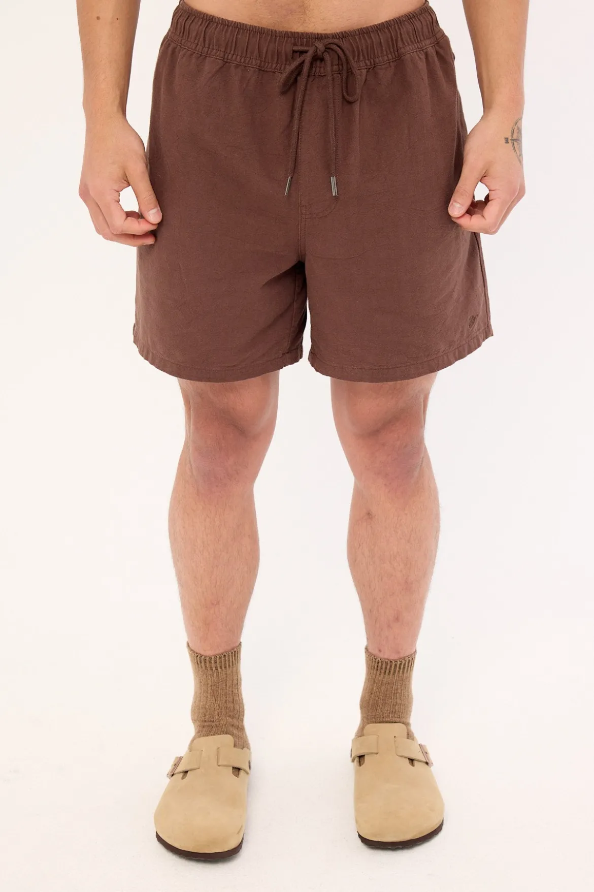 Island Linen Short Dark Brown