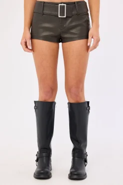 Ismay Pu Buckle Short Black