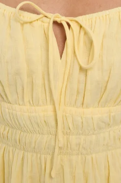 Isola Cotton Mini Dress Lemon