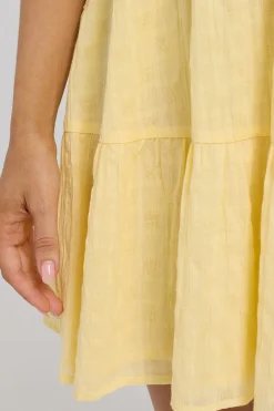 Isola Cotton Mini Dress Lemon