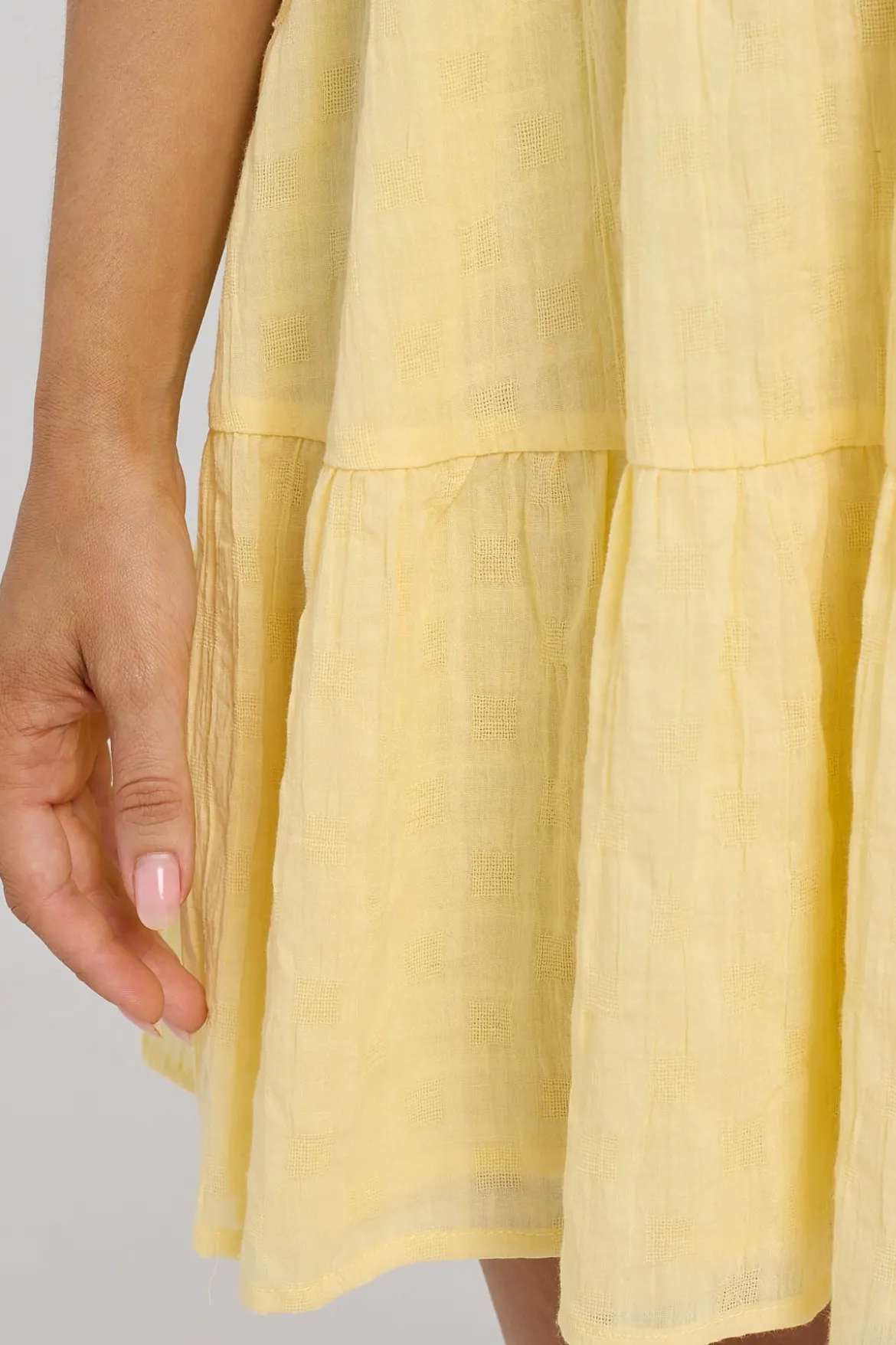 Isola Cotton Mini Dress Lemon