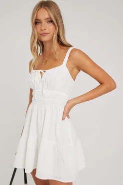 Isola Cotton Mini Dress White