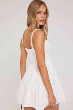 Isola Cotton Mini Dress White