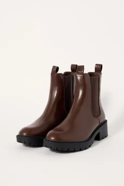 Jace Chelsea Combat Boot Chocolate Brown