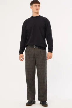 Jacob Plaid Pant Black
