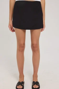 Jade Low Rise Mini Skirt Black