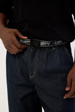 Jagged Webbing Belt Black