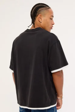 Jaws Oversize Tee Washed Black