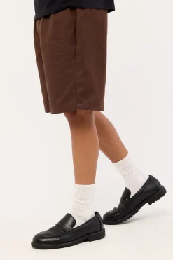 Jaxon Baggy Tailored Short Dark Brown