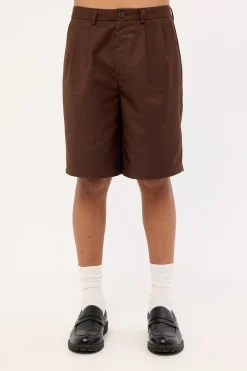 Jaxon Baggy Tailored Short Dark Brown