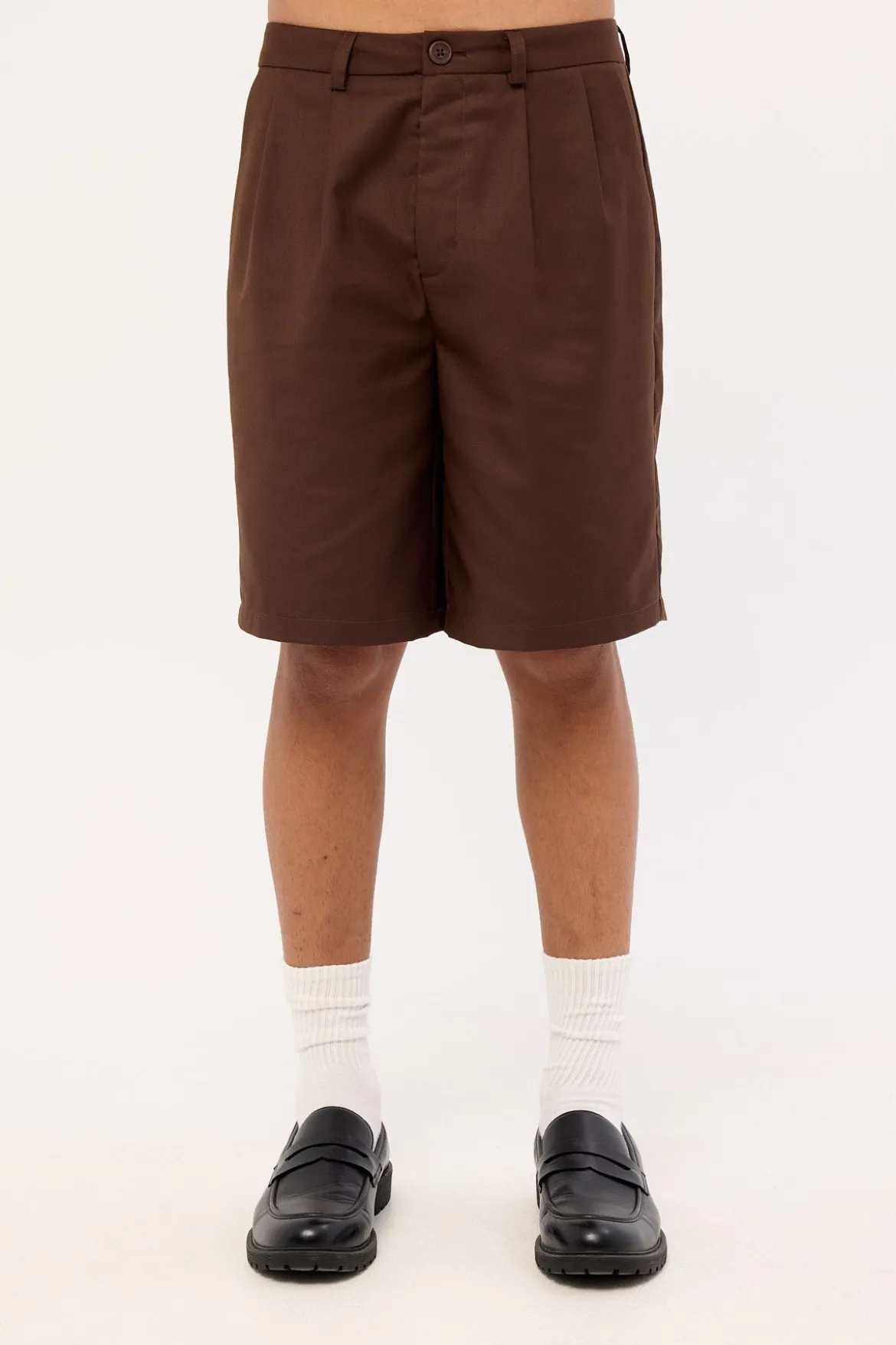 Jaxon Baggy Tailored Short Dark Brown
