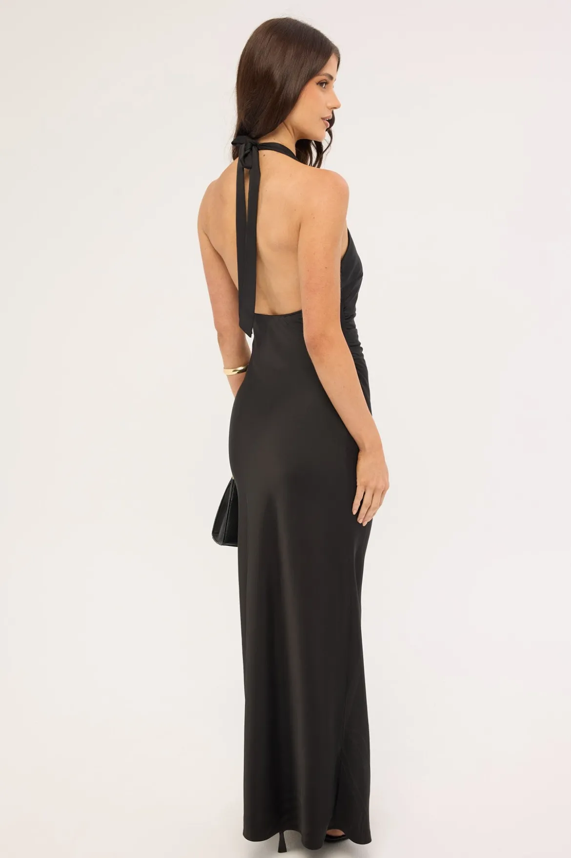 Jayde High Neck Maxi Dress Black