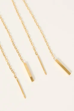Jayne Threader Earrings Gold