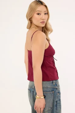 Jepuni Cami Top Burgundy