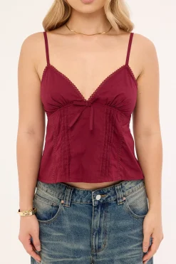 Jepuni Cami Top Burgundy