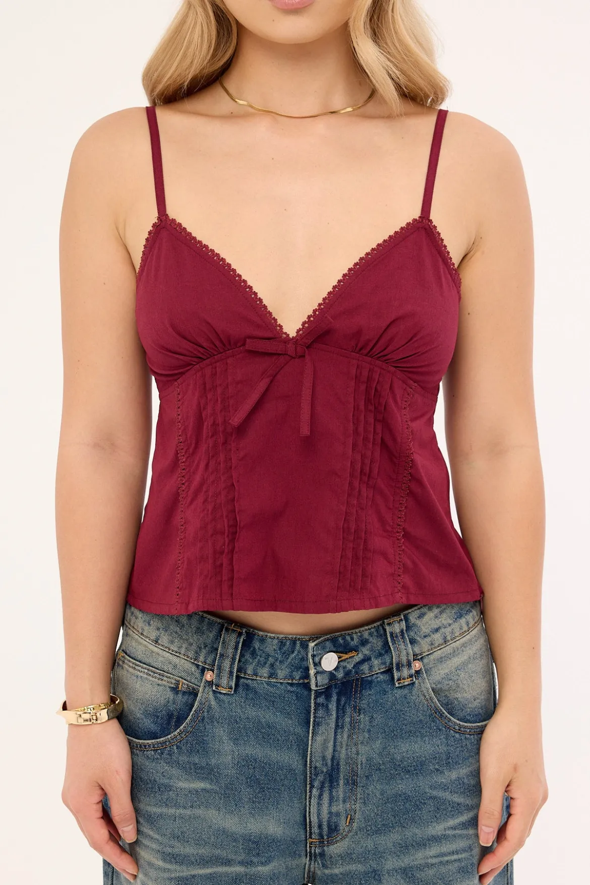 Jepuni Cami Top Burgundy