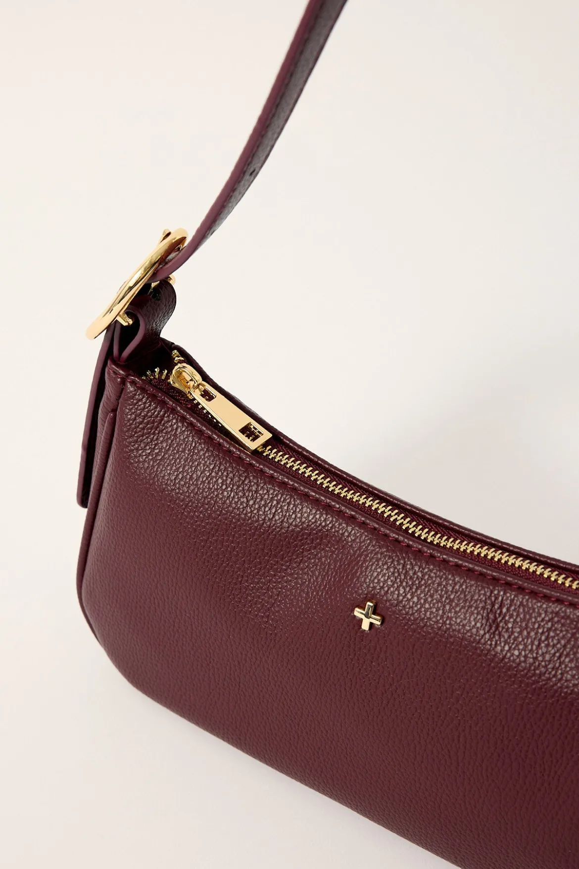 JESABEL SHOULDER BAG Burgundy Pebble