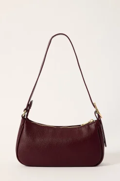 JESABEL SHOULDER BAG Burgundy Pebble