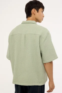 Jett Boxy Cropped Shirt Sage