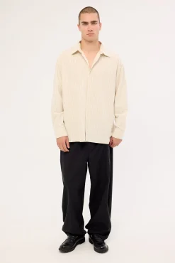 Jetty Long Sleeve Shirt Oat Stripe