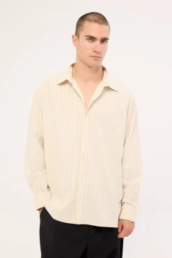 Jetty Long Sleeve Shirt Oat Stripe