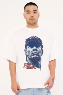 John Cena Hustle Boxy Tee Vintage White