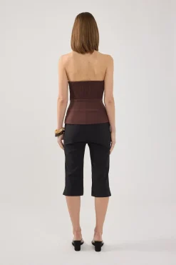 Josie Mid Rise Capri Pant Black