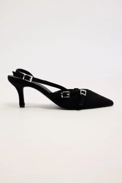 Juicy Patent Heel Matte Black