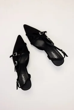 Juicy Patent Heel Matte Black