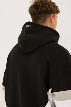 Junction Panel Hood Sweat Black