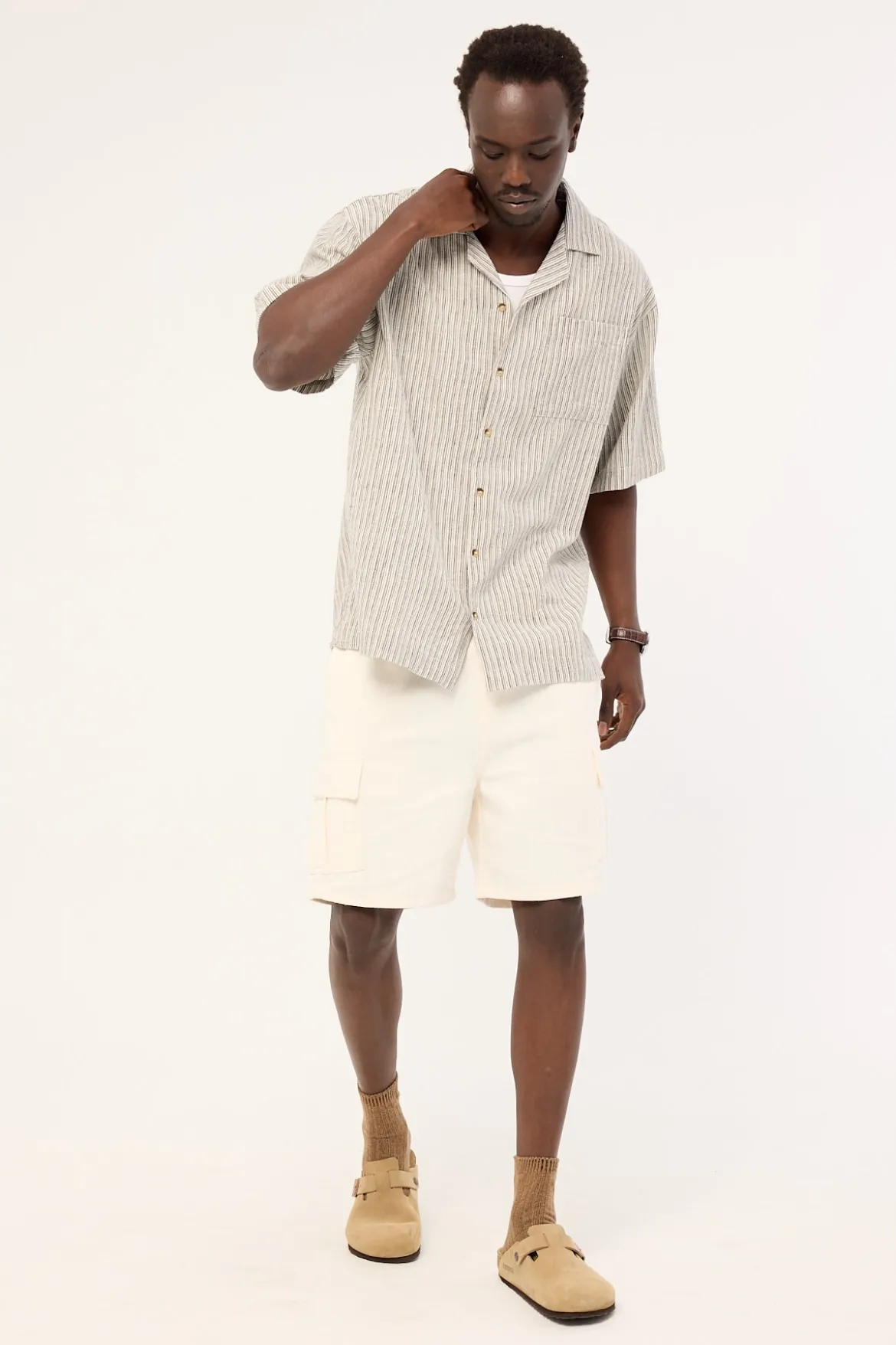 Jungle Relaxed Cargo Short White