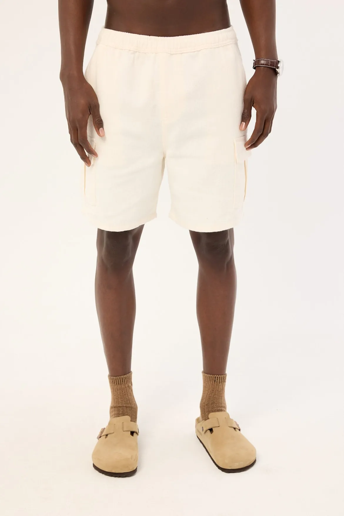 Jungle Relaxed Cargo Short White