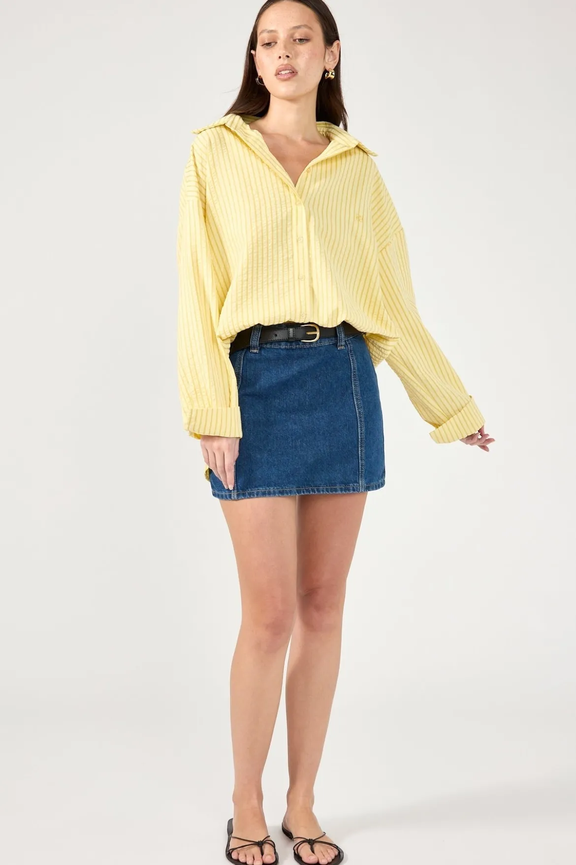Kaili Stripe Shirt Lemon Stripe