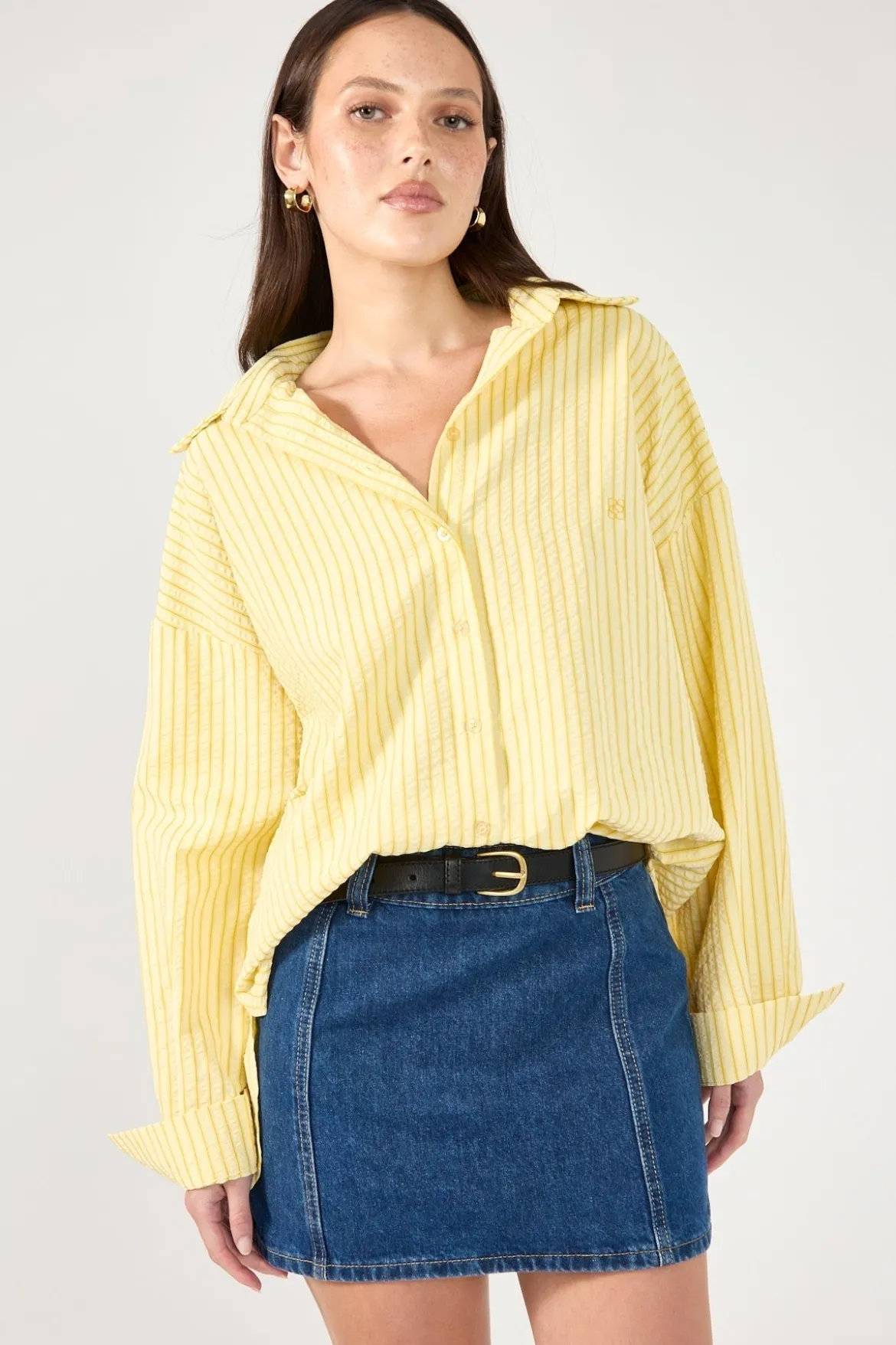 Kaili Stripe Shirt Lemon Stripe