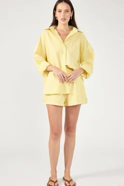 Kaili Stripe Shirt Lemon Stripe