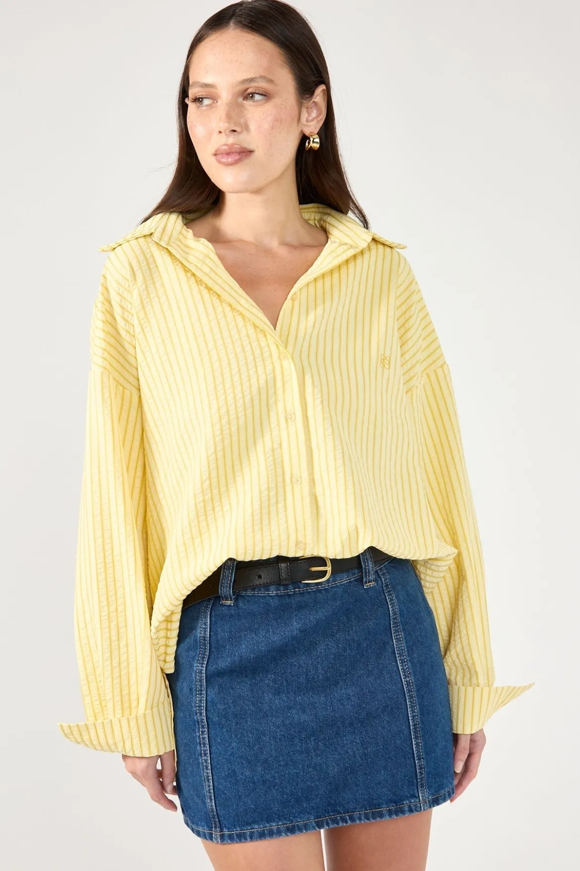 Kaili Stripe Shirt Lemon Stripe