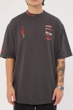 Kamen Oversize Super Heavy Tee Washed Black